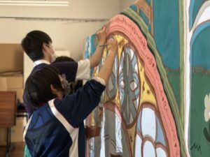 大きな絵画制作