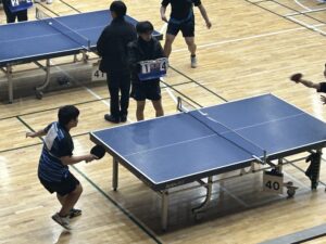 卓球部　地区大会　シングルス　ダブルス