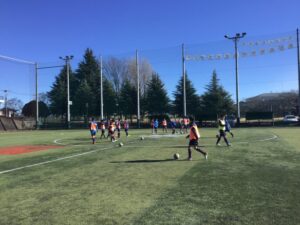 男子サッカー部　初蹴り