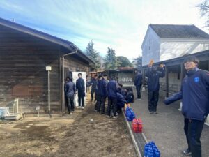 男子サッカー部　遠征準備