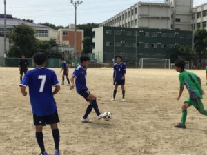 男子サッカー部　選手権１次予選　結果