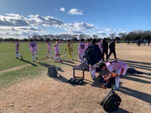 男子サッカー部　遠征初日