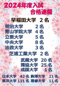 大学入試合格速報ーー最新版です＜１日＞